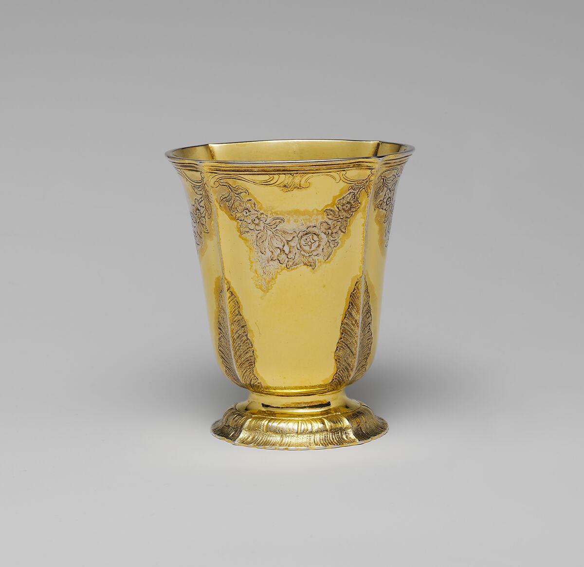 Beaker, Jean-Jacques Kirstein (master 1760, active 1798), Silver-gilt, French, Strasbourg 