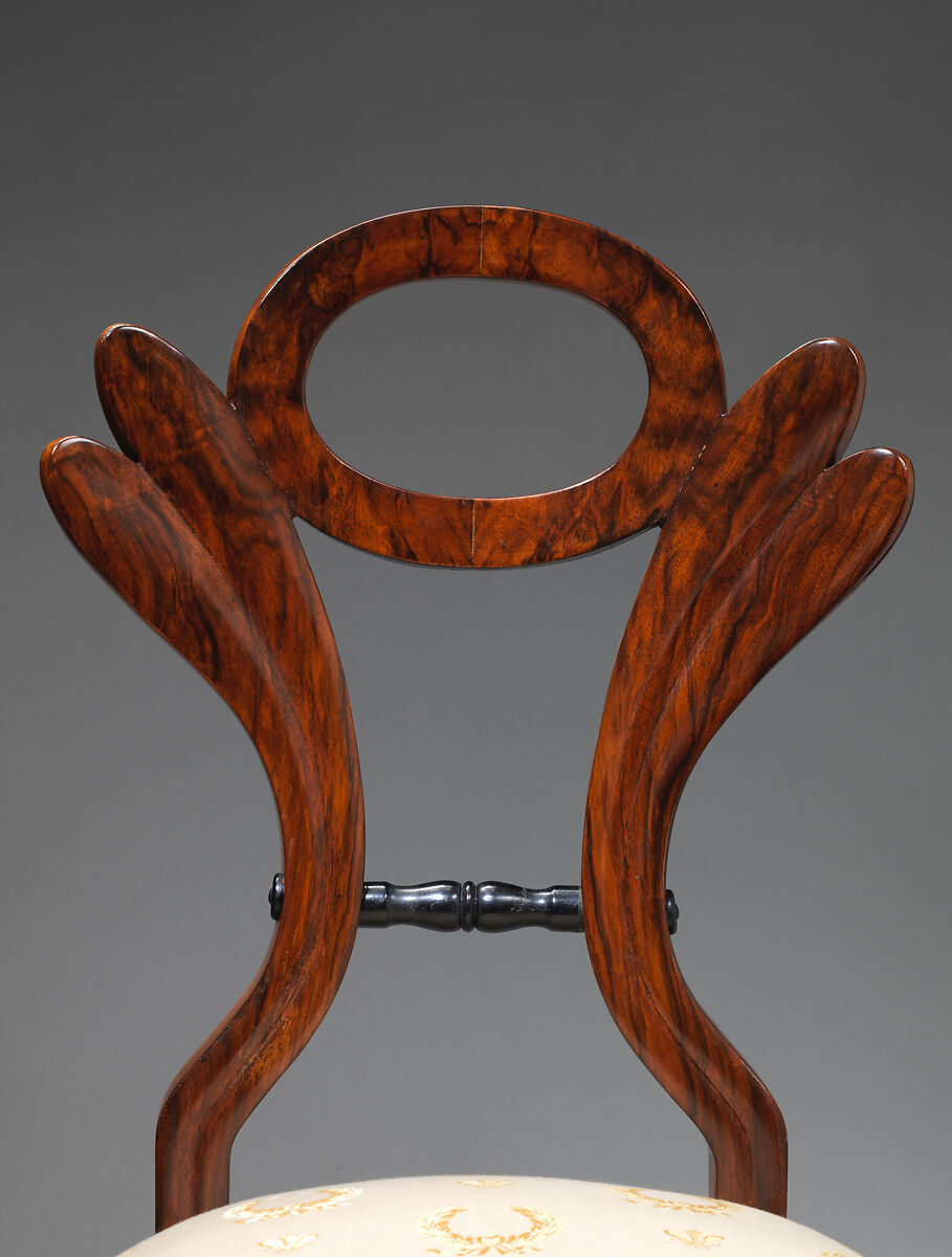 Chair, Walnut veneer on walnut (?), Austrian