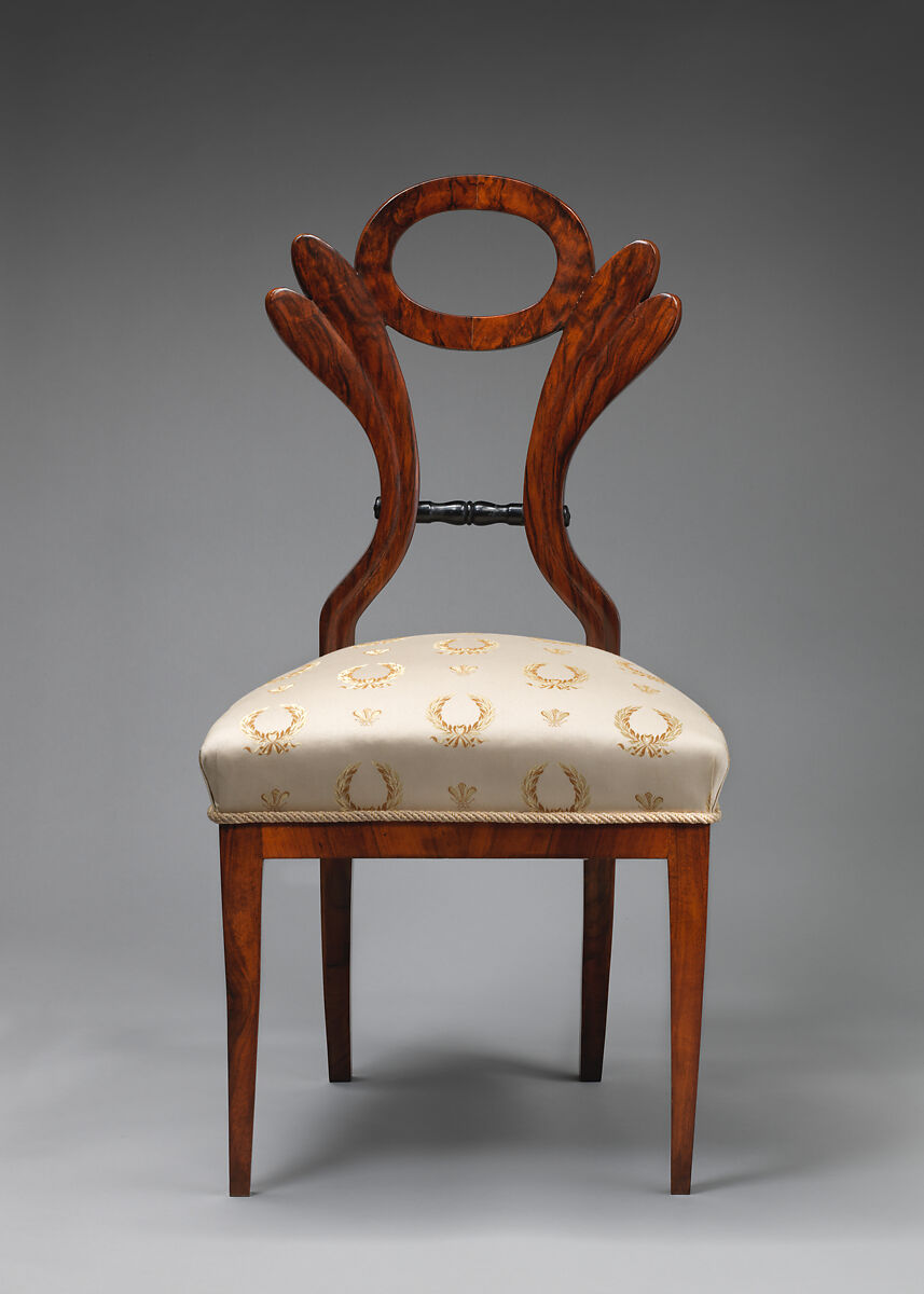 Chair, Walnut veneer on walnut (?), Austrian 