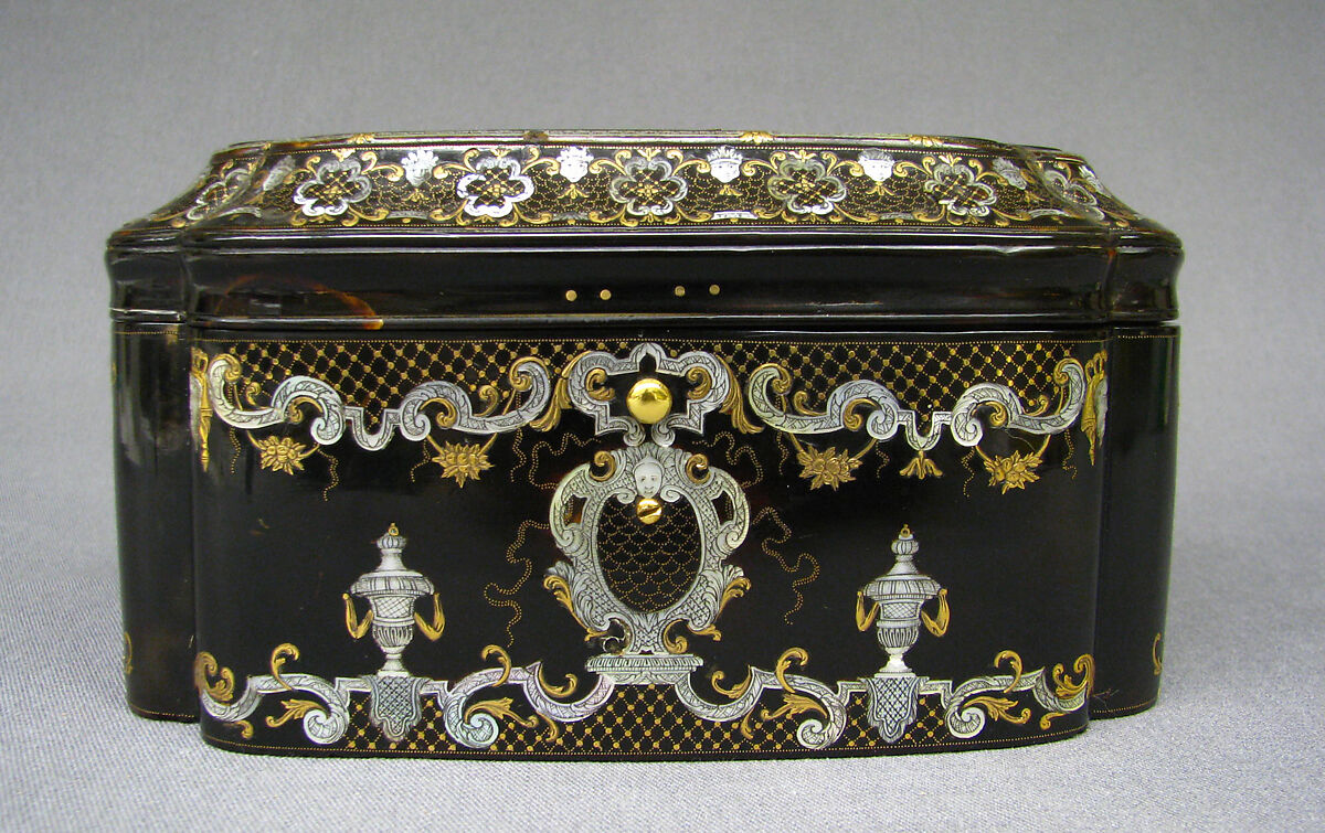 Box with Rachel Meeting Jacob at the Well, Tortoiseshell, mother-of-pearl, gold, Italian, Naples