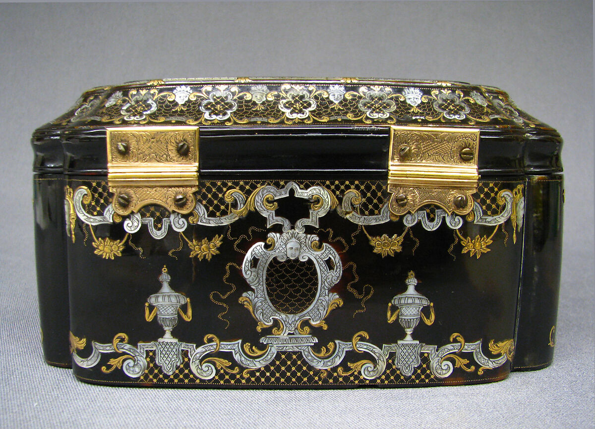 Box with Rachel Meeting Jacob at the Well, Tortoiseshell, mother-of-pearl, gold, Italian, Naples