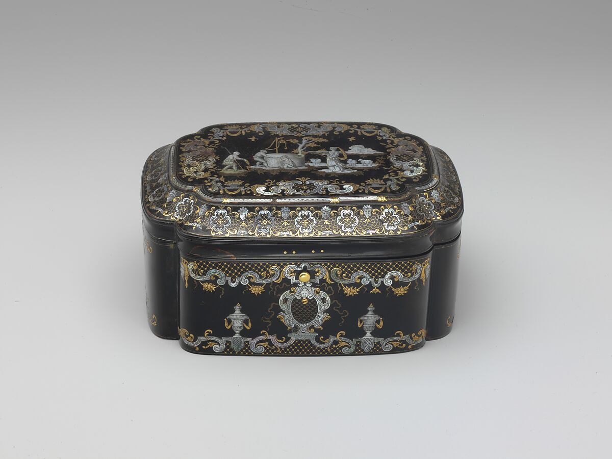 Box with Rachel Meeting Jacob at the Well
, Tortoiseshell, mother-of-pearl, gold, Italian, Naples