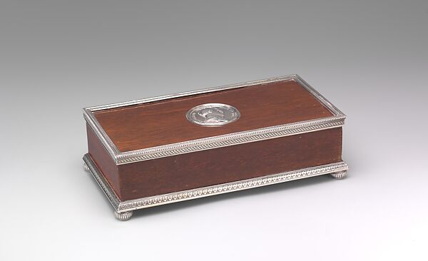 Table box, House of Carl Fabergé, Palisander wood, silver mounts, Russian, St. Petersburg 