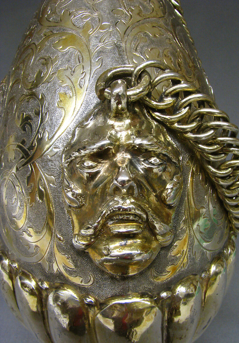 Pilgrim flask, I.P.S., Silver, silver-gilt, German, Leipzig