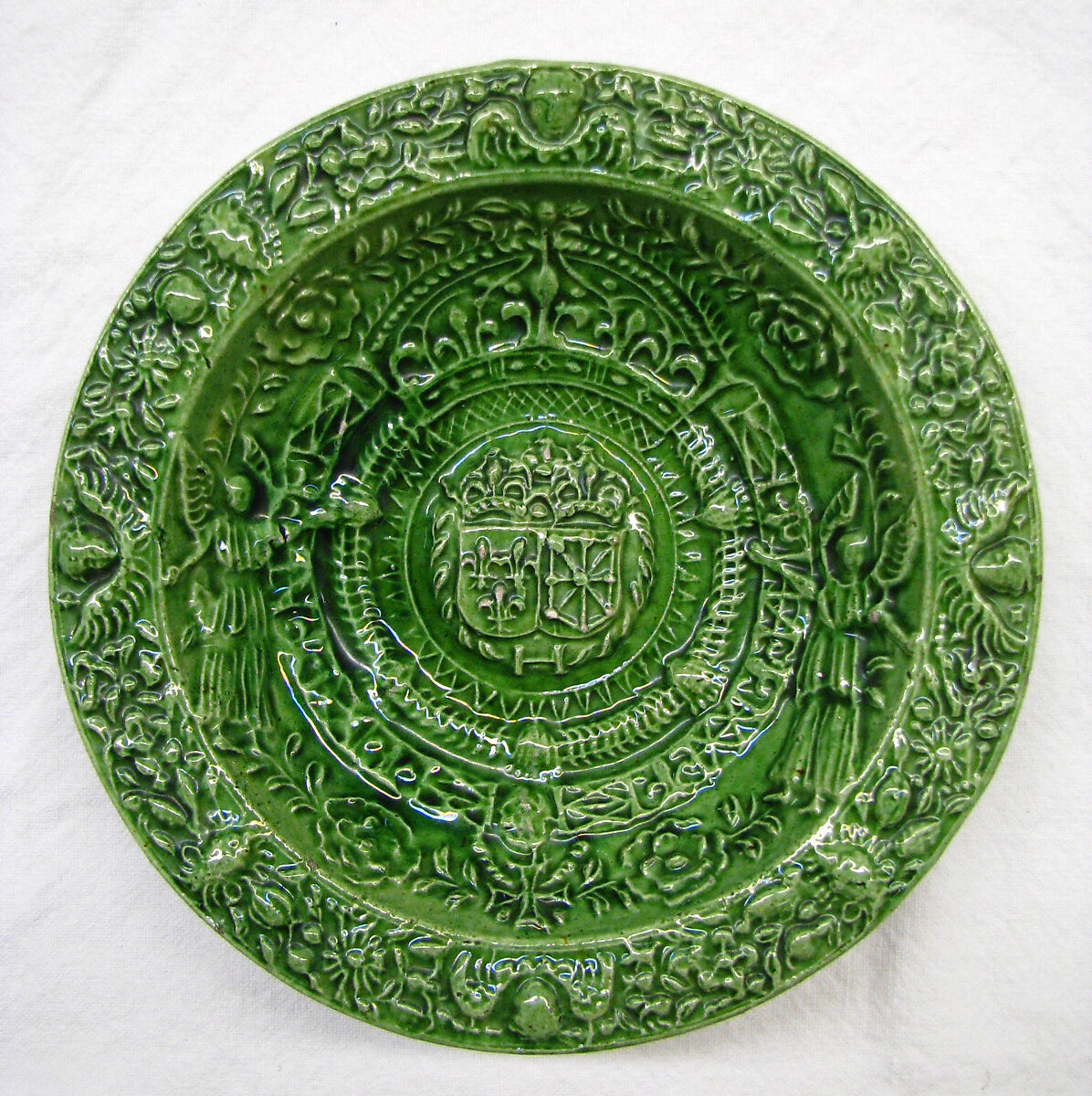 Bowl, Lead-glazed earthenware, French, Beauvaisis 