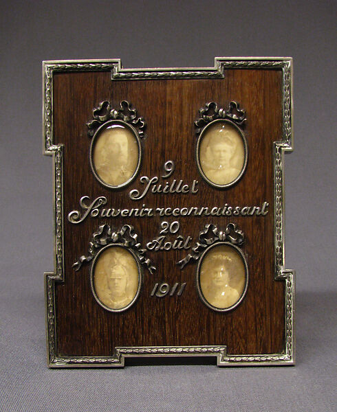 Picture frame, House of Carl Fabergé, Wood, silver mounts, Russian, St. Petersburg 