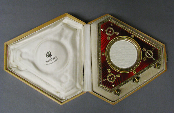 Picture frame, House of Carl Fabergé, Silver-gilt, enamel, Russian, Moscow