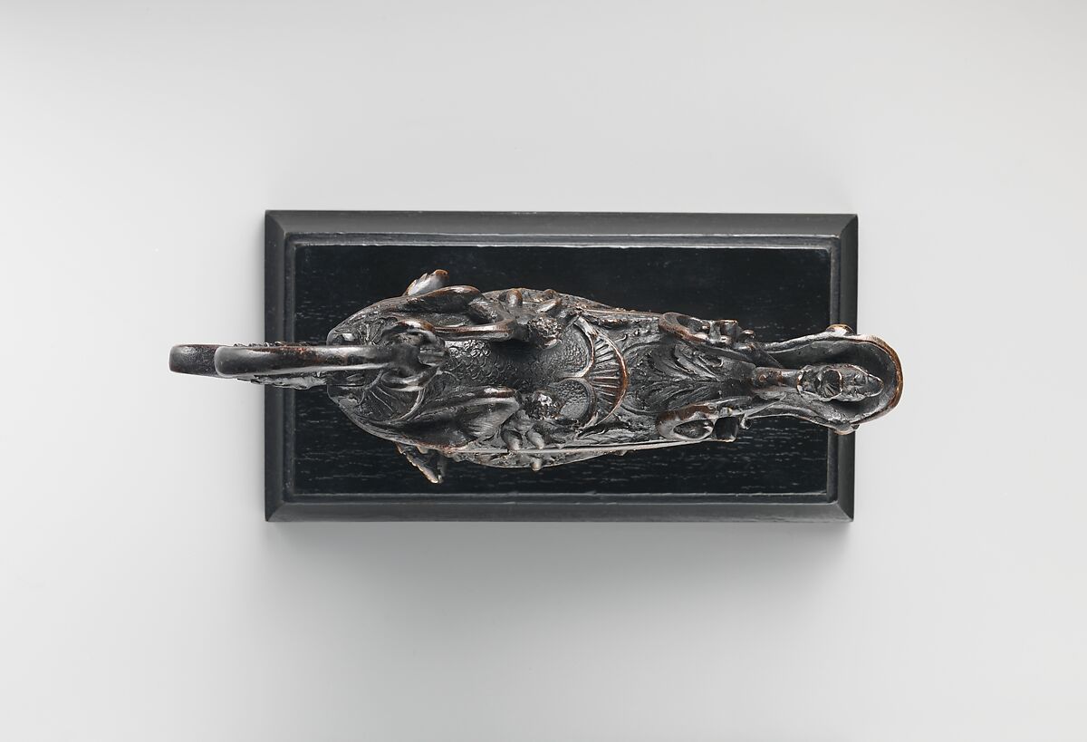 Rothschild lamp, Andrea Briosco, called Riccio (Italian, Trent 1470–1532 Padua), Bronze, on a later wood base, Italian, Padua