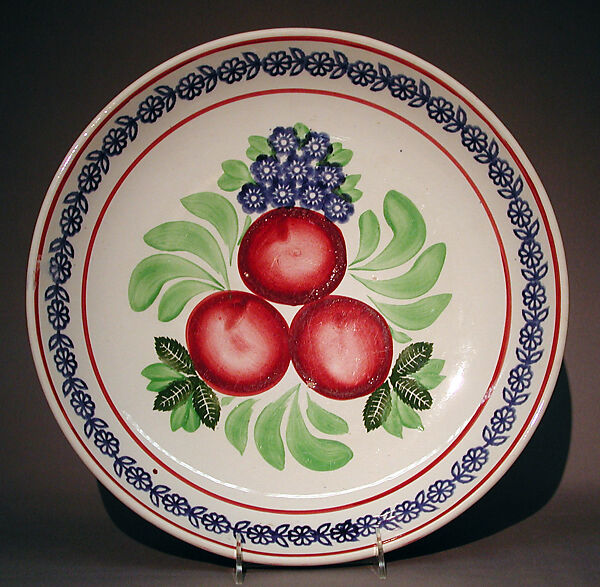 Rice dish, Lead-glazed earthenware, British 