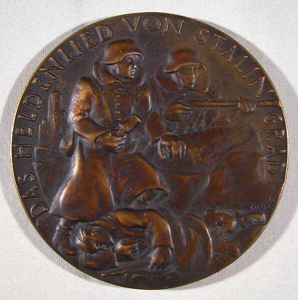 The Heroic Song of Stalingrad, Medalist: Karl Goetz (German, 1875–1950), Bronze, German 