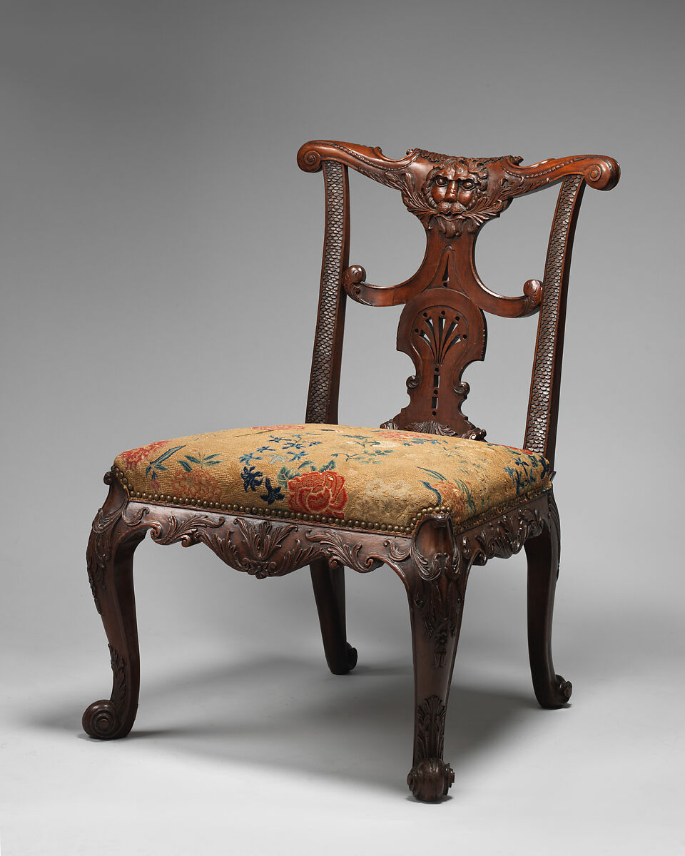 Side chair (one of a pair), Mahogany, British 