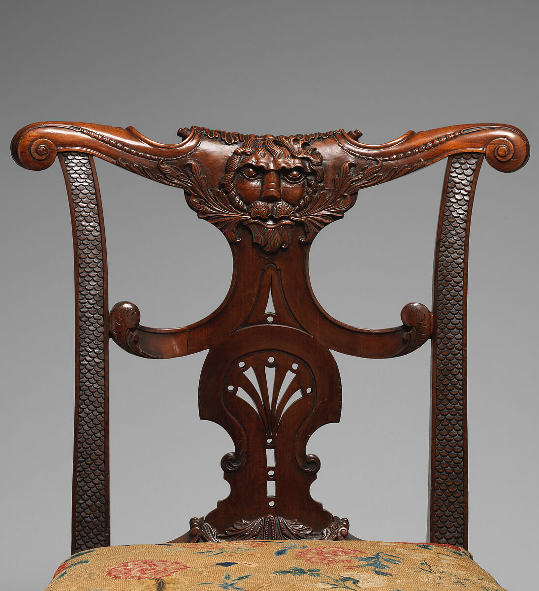 Side chair (one of a pair), Mahogany, British
