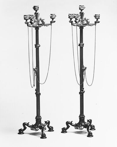 Four-light candelabrum (one of a pair)
