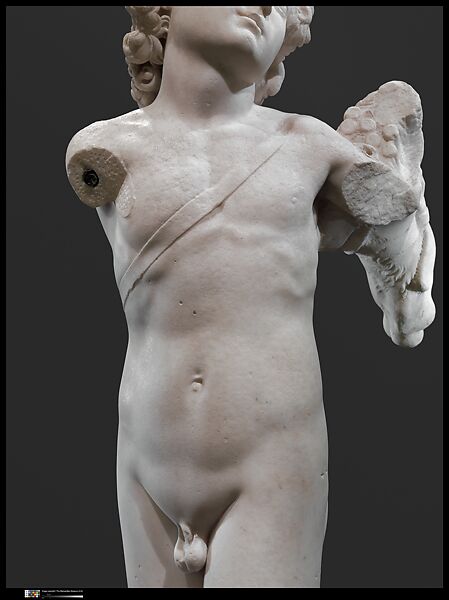 Cupid, Michelangelo Buonarroti (Italian, Caprese 1475–1564 Rome), Marble, Italian, Florence