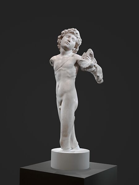 Cupid, Michelangelo Buonarroti (Italian, Caprese 1475–1564 Rome), Marble, Italian, Florence