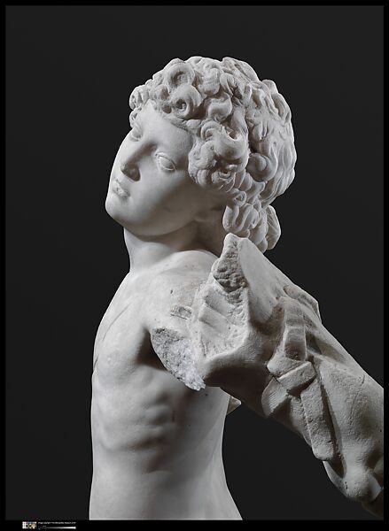 Cupid, Michelangelo Buonarroti (Italian, Caprese 1475–1564 Rome), Marble, Italian, Florence