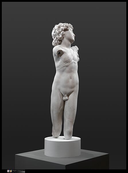 Cupid, Michelangelo Buonarroti (Italian, Caprese 1475–1564 Rome), Marble, Italian, Florence