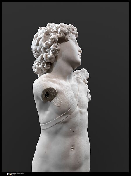 Cupid, Michelangelo Buonarroti (Italian, Caprese 1475–1564 Rome), Marble, Italian, Florence