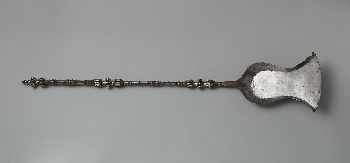 Shovel (part of a set), Silver, iron, British 