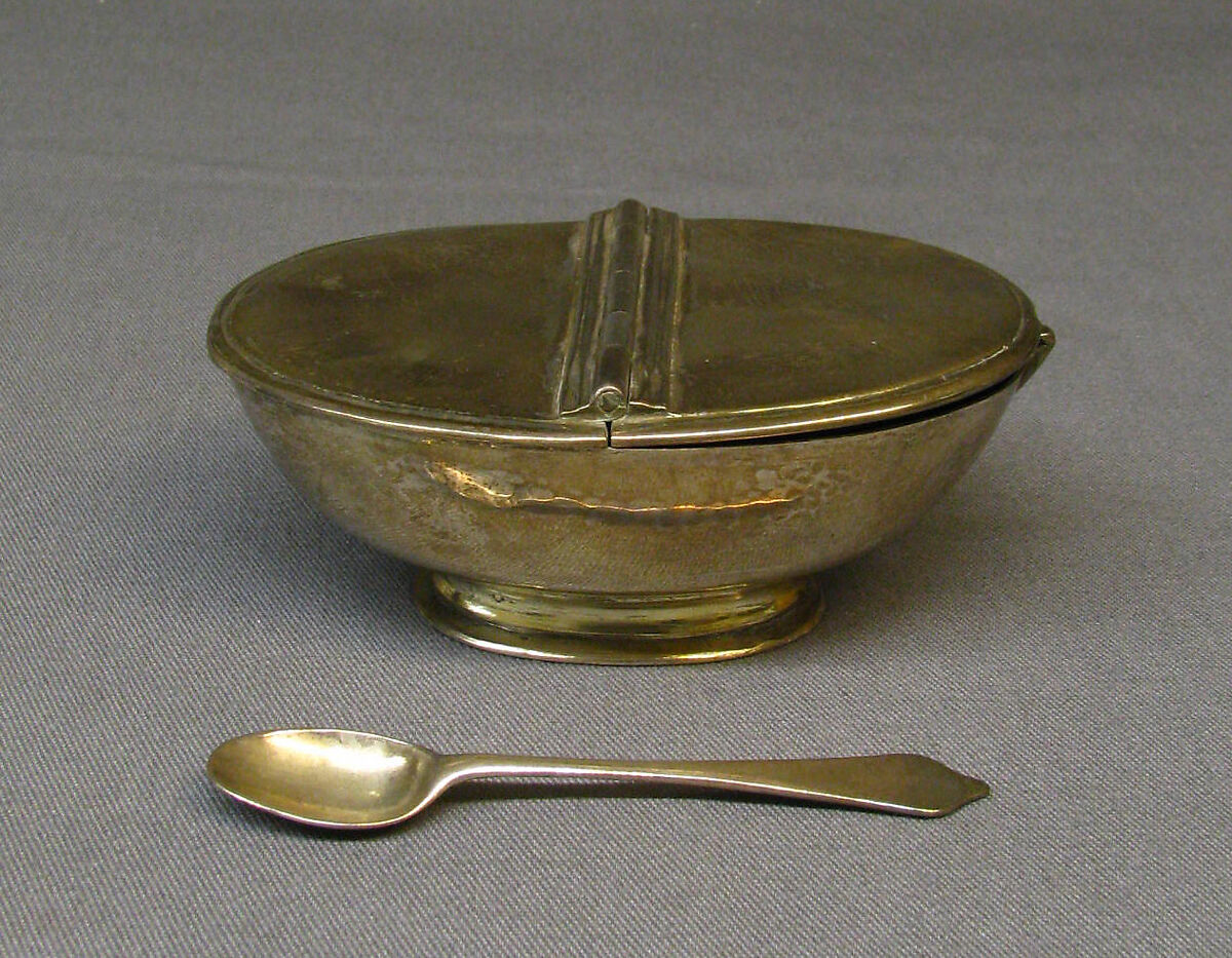 Incense boat and spoon, Benjamin Pyne (active 1693–1727), Silver, British, London 
