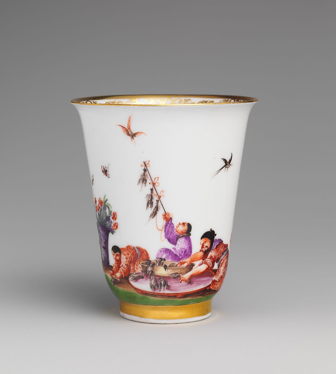 Saucer, Meissen Manufactory (German, 1710–present), Hard-paste porcelain decorated in polychrome enamels, gold, German, Meissen