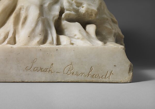 Funerary Portrait of Jacques Damala, Sarah Bernhardt (French, Paris 1844–1923 Paris), Marble, French, Paris