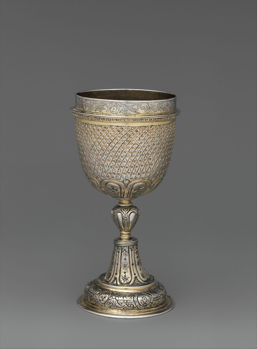 Standing cup (half of a double cup), Michael Czikos de Tarcal (active 1601–12), Silver, Hungarian, Kassa 