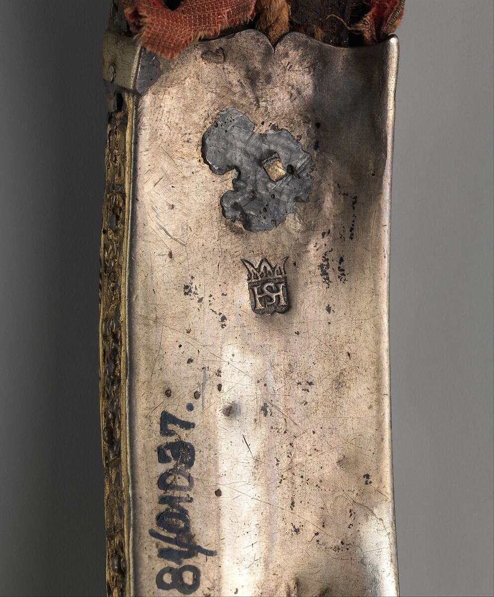 Belt, Simon Henek (active 1609–29), Gilded silver, turquoise, glass pastes, silk velvet, metal threads, Hungarian, Brassó