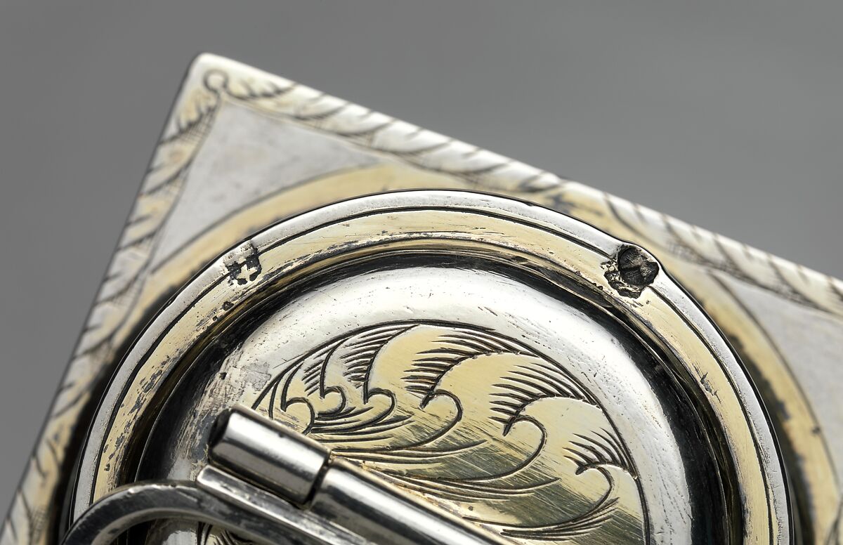 Canister, Erhardus Wüstermann (active 1612–67), Silver, partly gilded, Hungarian, Lőcse