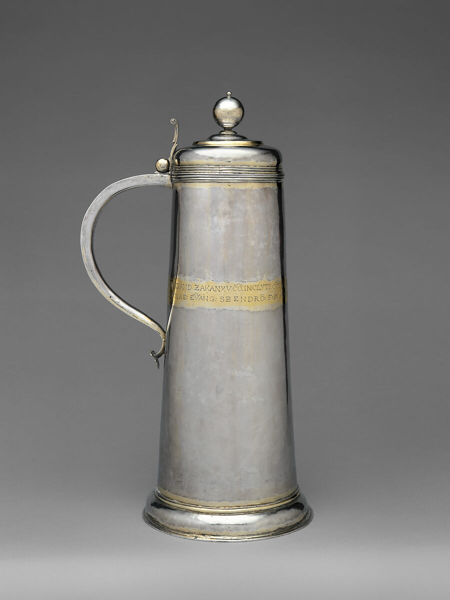 Communion jug, Silver, partly gilded, Hungarian