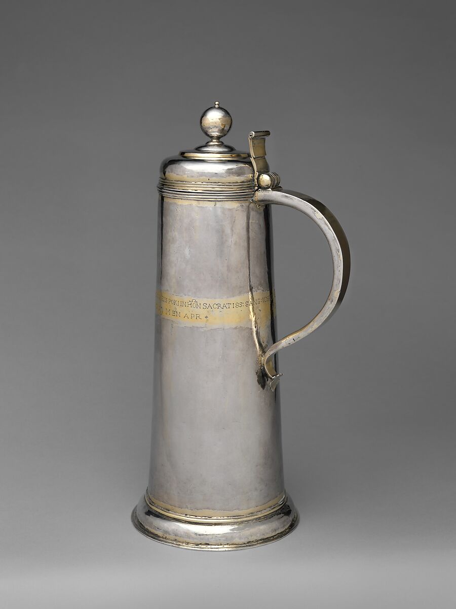 Communion jug, Silver, partly gilded, Hungarian