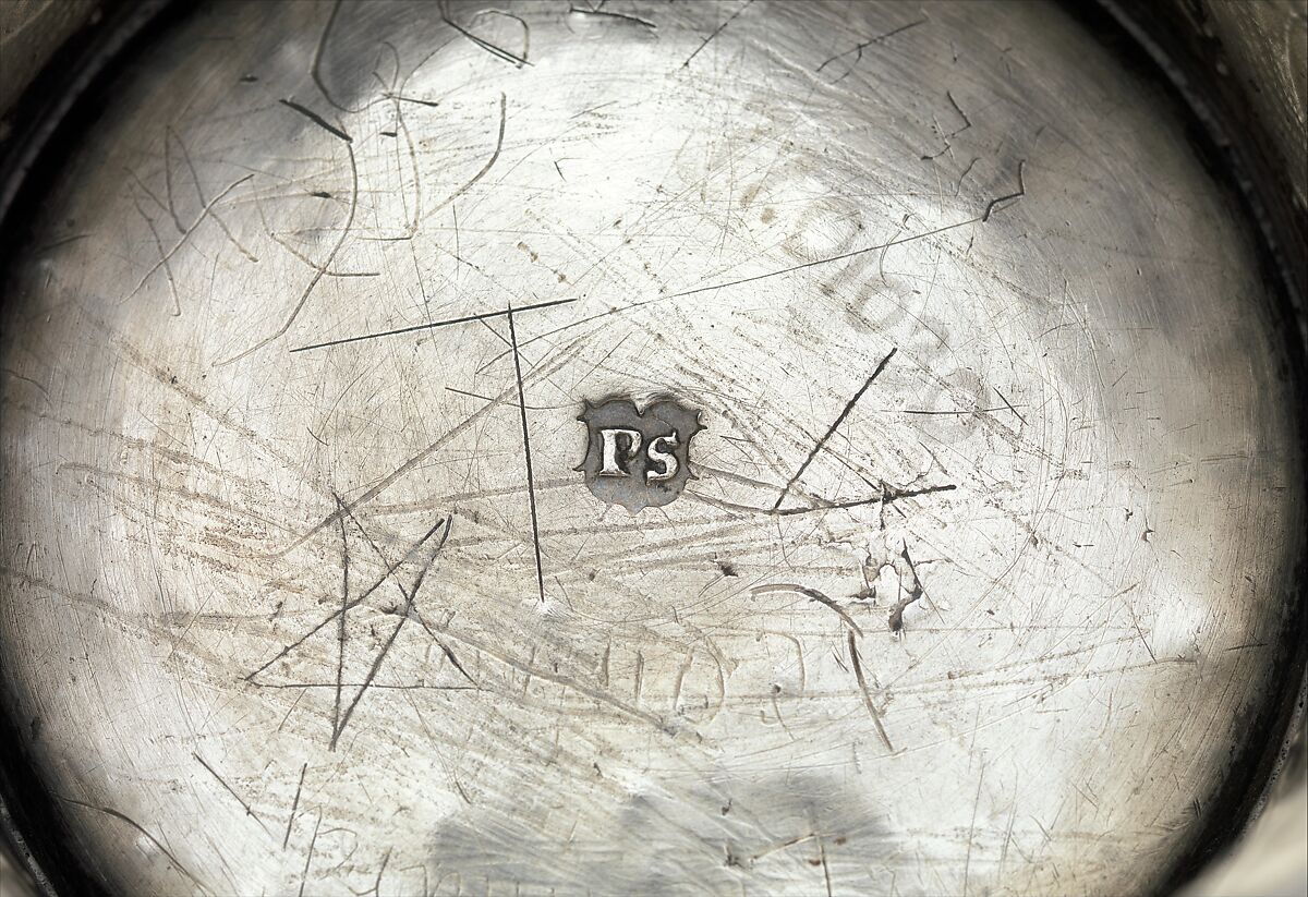 Footed beaker, Petrus Schnell II (active ca. 1615–51), Silver, partly gilded, Hungarian, Nagyszeben