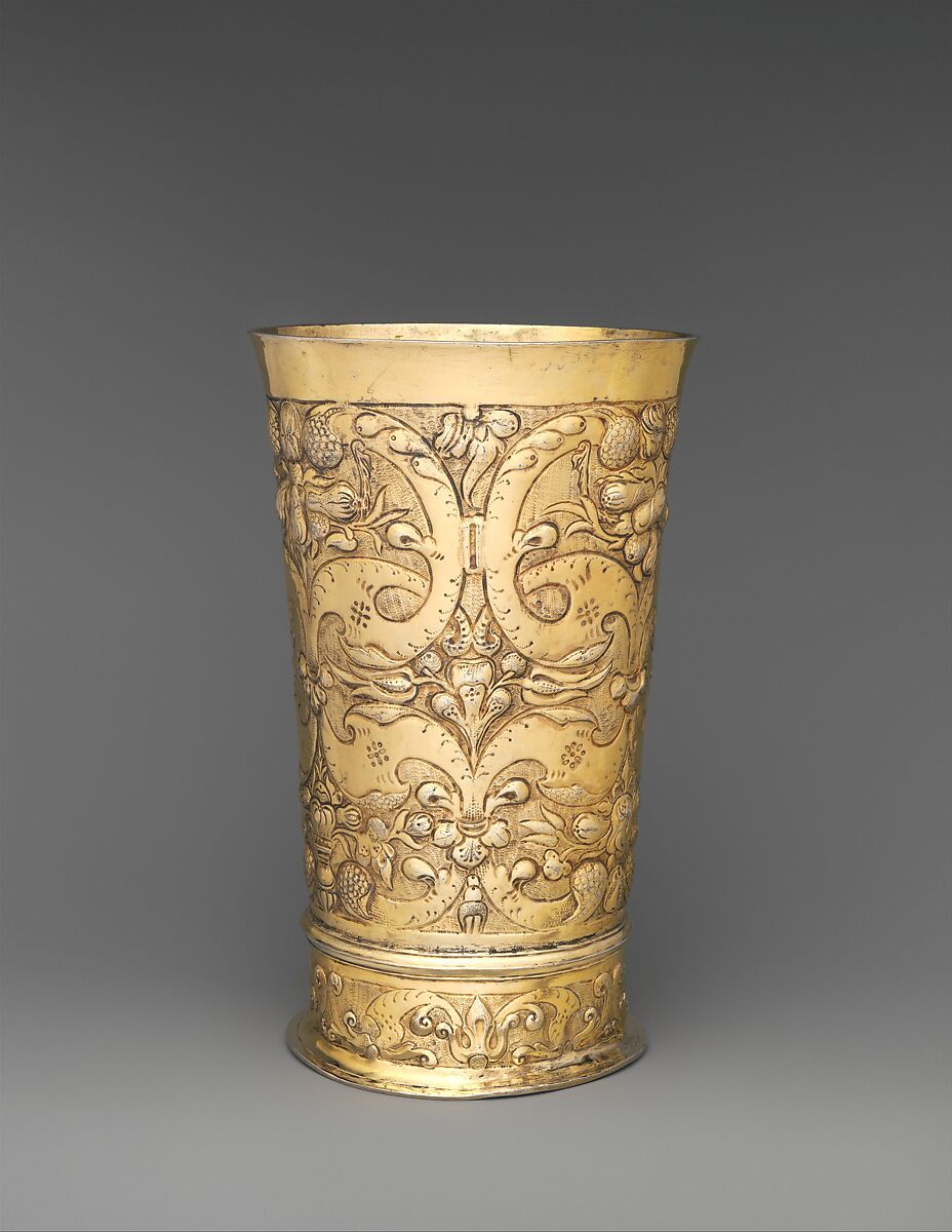 Footed beaker, Silver, partly gilded, Hungarian, Fogaras 