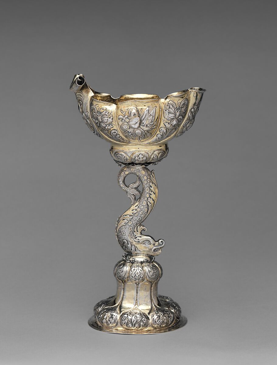 Standing cup, Georgius May I (active ca. 1655–84), Gilded silver, Hungarian, Brassó 