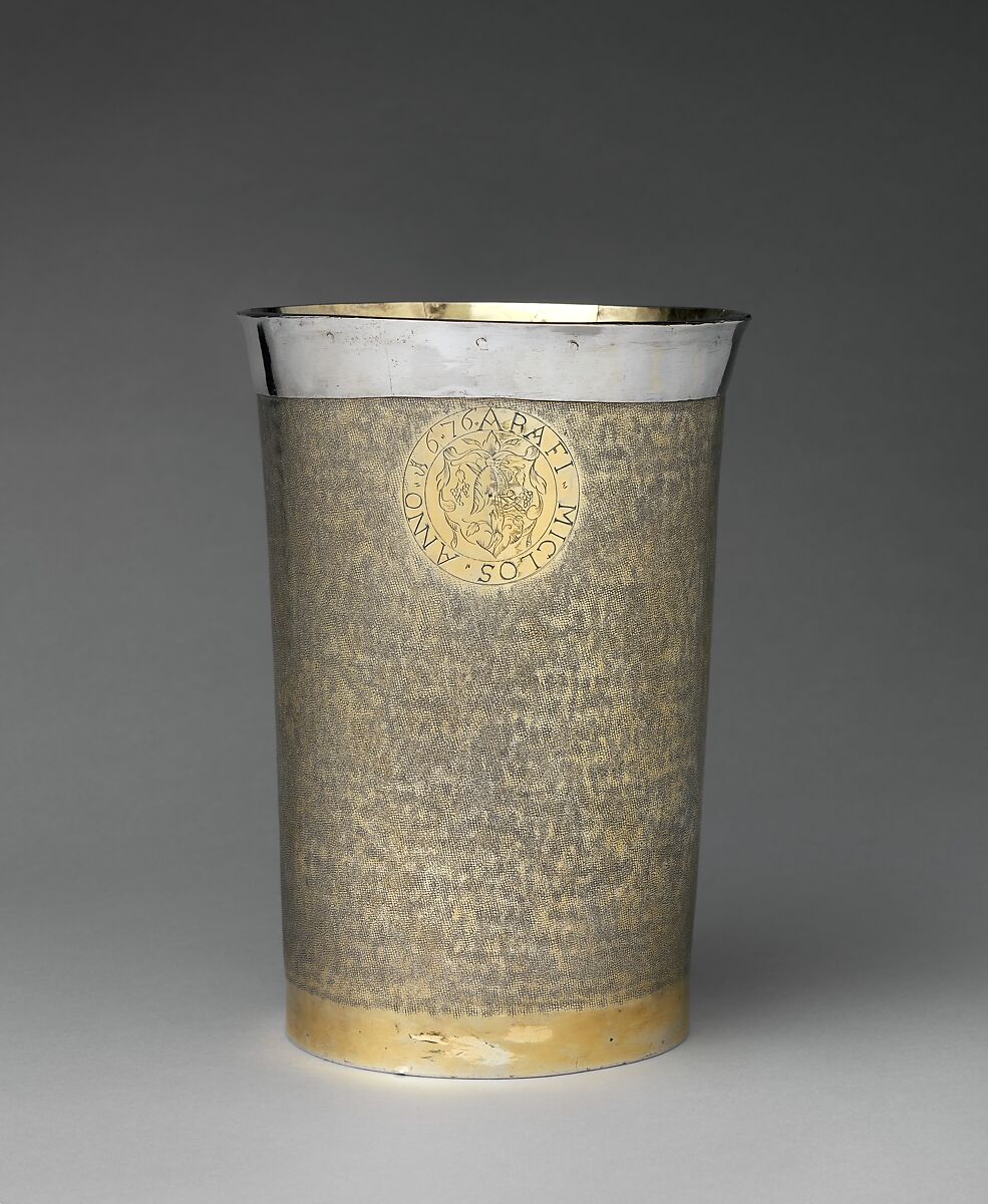 Beaker, Silver, partly gilded, Hungarian, Brassó 