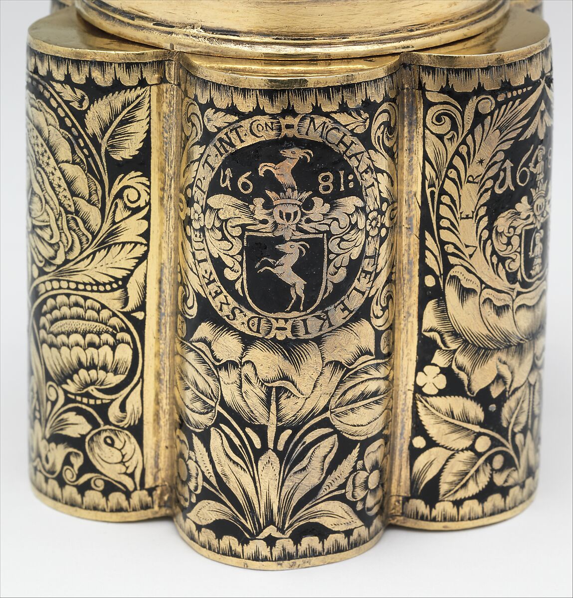 Canister, Gilded silver, enamel, Hungarian, possibly Fogaras
