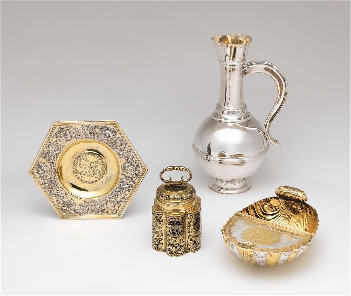 Feeding bowl, Silver, partly gilded, Hungarian, Transylvania