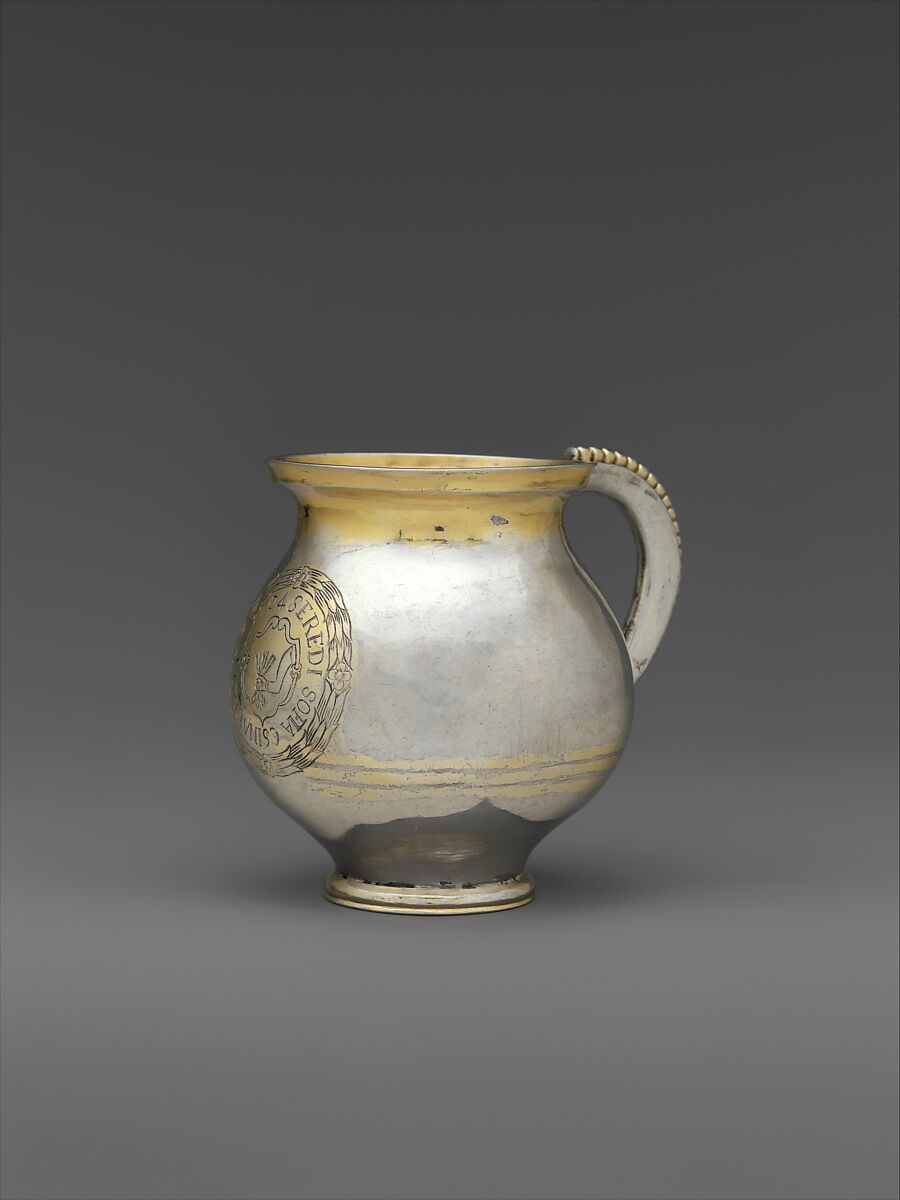 Mug, Silver, partly gilded, Hungarian, Transylvania 