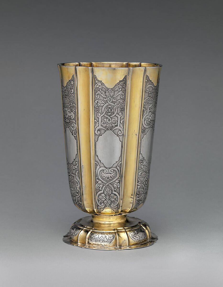 Beaker, Georgius Olescher Jr. (master in 1721, died 1761), Silver, partly gilded, Hungarian 
