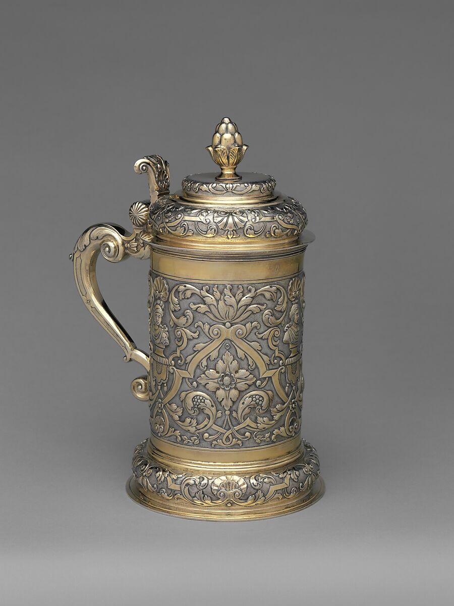 Tankard, Michael May II (active 1731–76), Gilded silver, Hungarian, Brassó 