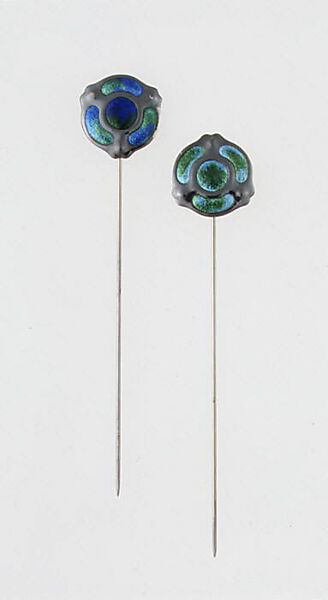 Hat pin, Charles Horner, Silver, enamel, British, Halifax 