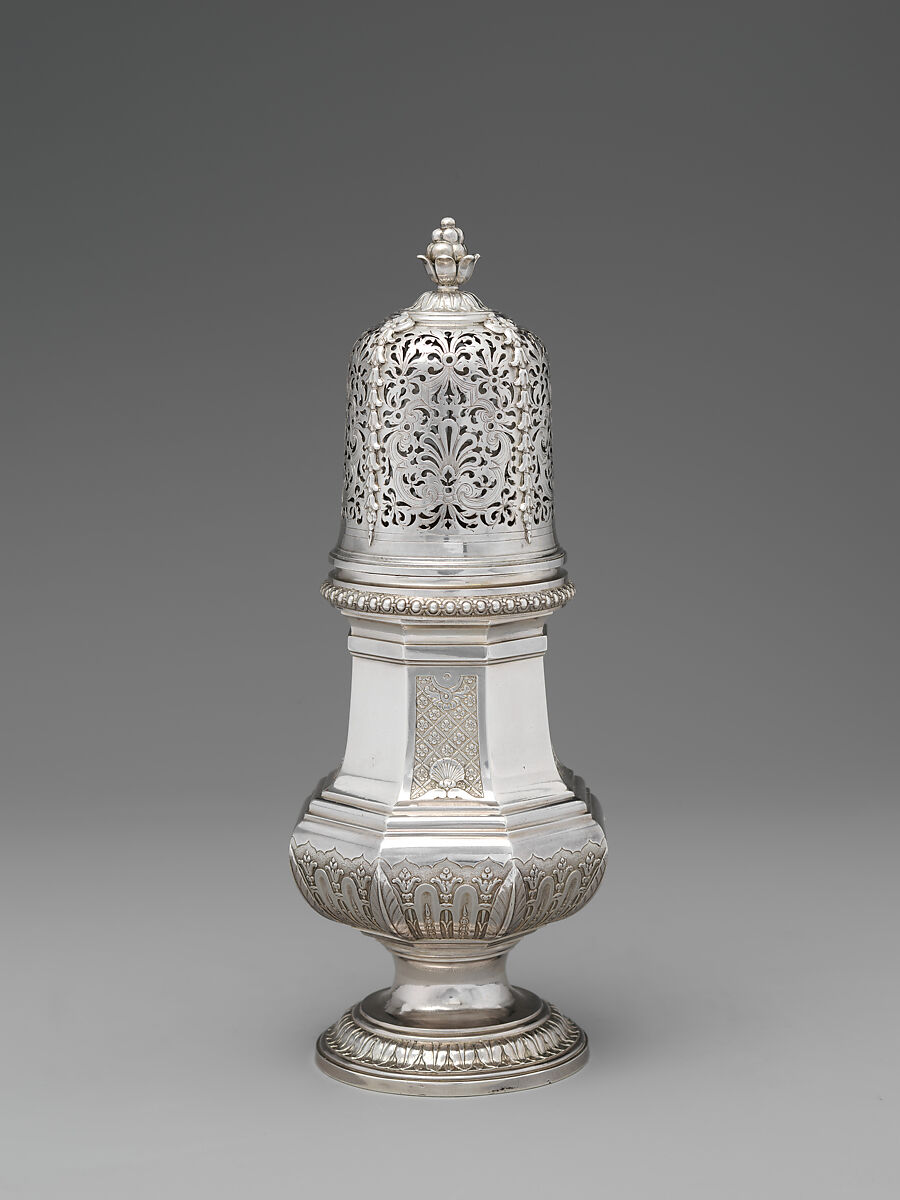 Sugar caster (one of a pair), Nicolas Besnier (French, 1686–1754, master 1714), Silver, French, Paris 