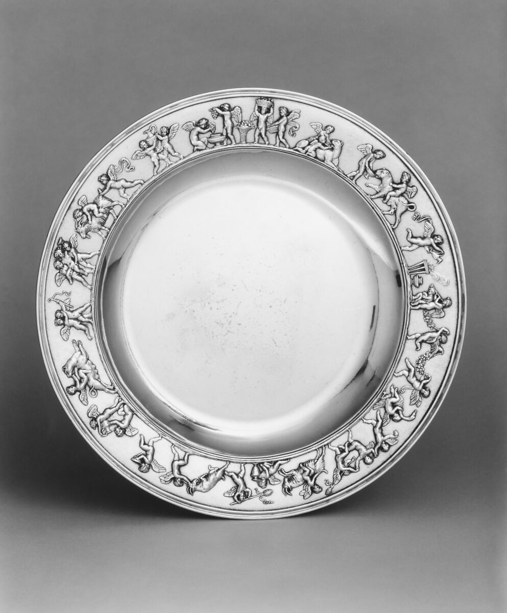 Tray, Giovacchino Belli (Italian, 1756–1822, master 1787), Silver gilt, Italian, Rome