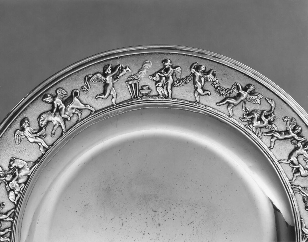 Tray, Giovacchino Belli (Italian, 1756–1822, master 1787), Silver gilt, Italian, Rome