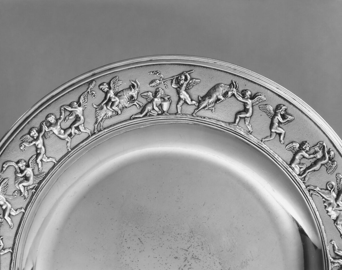 Tray, Giovacchino Belli (Italian, 1756–1822, master 1787), Silver gilt, Italian, Rome