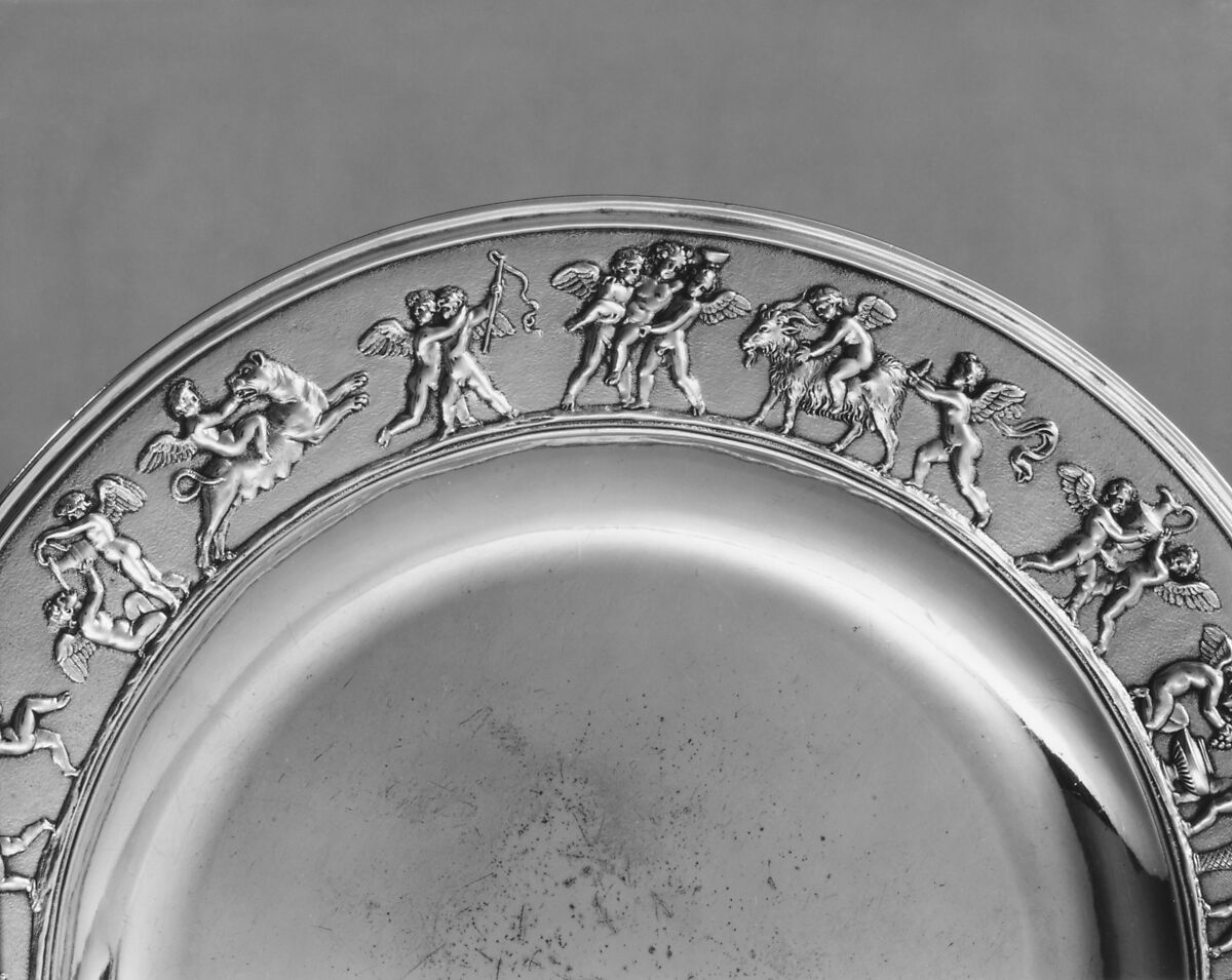 Tray, Giovacchino Belli (Italian, 1756–1822, master 1787), Silver gilt, Italian, Rome