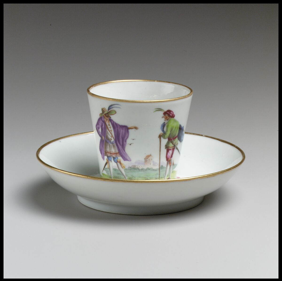 Saucer, Royal Porcelain Manufactory, Naples (Ferdinand IV period, ca. 1771–ca. 1807), Soft-paste porcelain, Italian, Naples