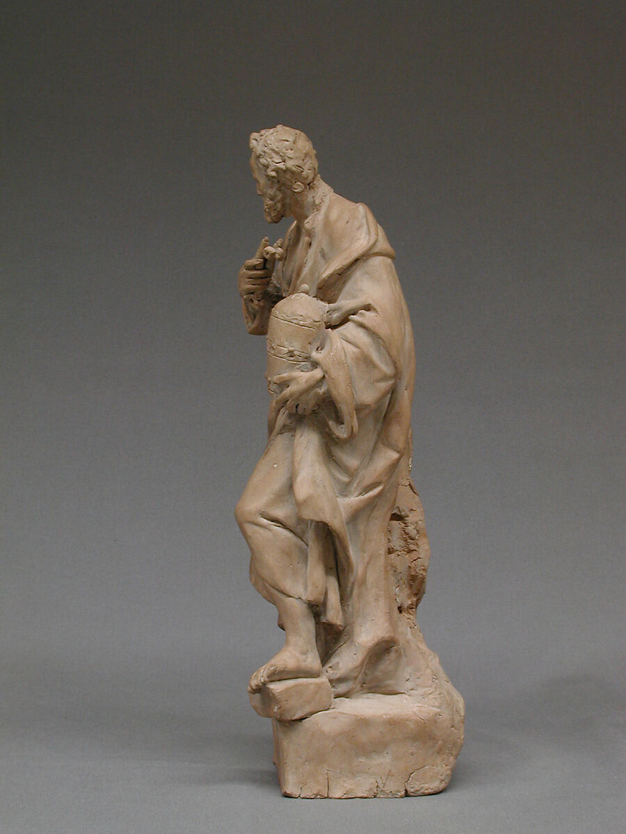 Saint Peter, Probably by Giuseppe Picano (1732–1810), Terracotta, traces of ground or white wash, Italian, Naples