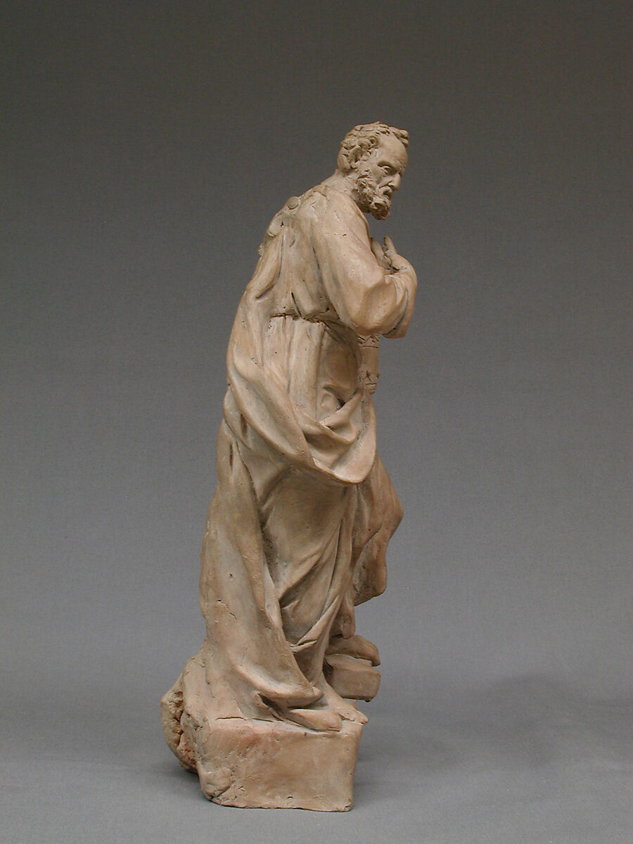 Saint Peter, Probably by Giuseppe Picano (1732–1810), Terracotta, traces of ground or white wash, Italian, Naples