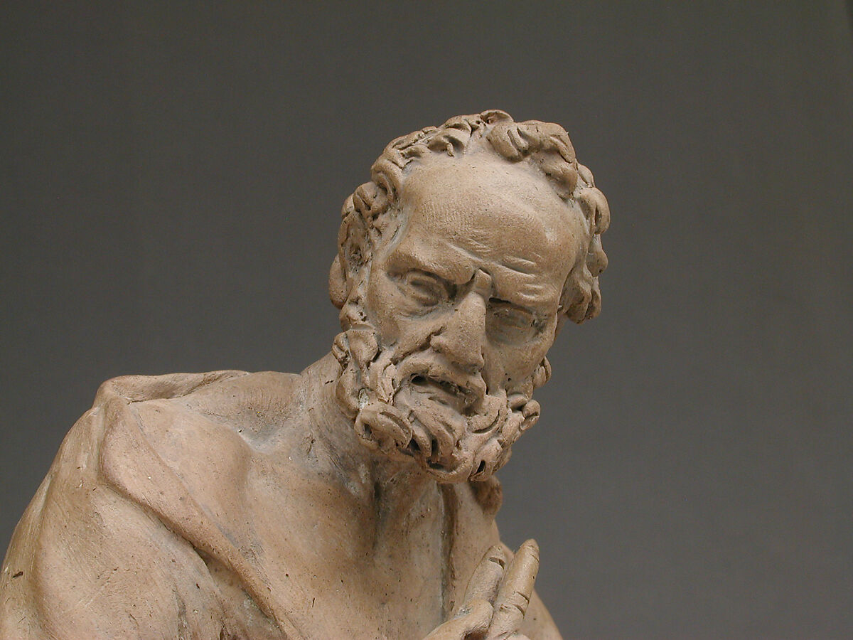 Saint Peter, Probably by Giuseppe Picano (1732–1810), Terracotta, traces of ground or white wash, Italian, Naples